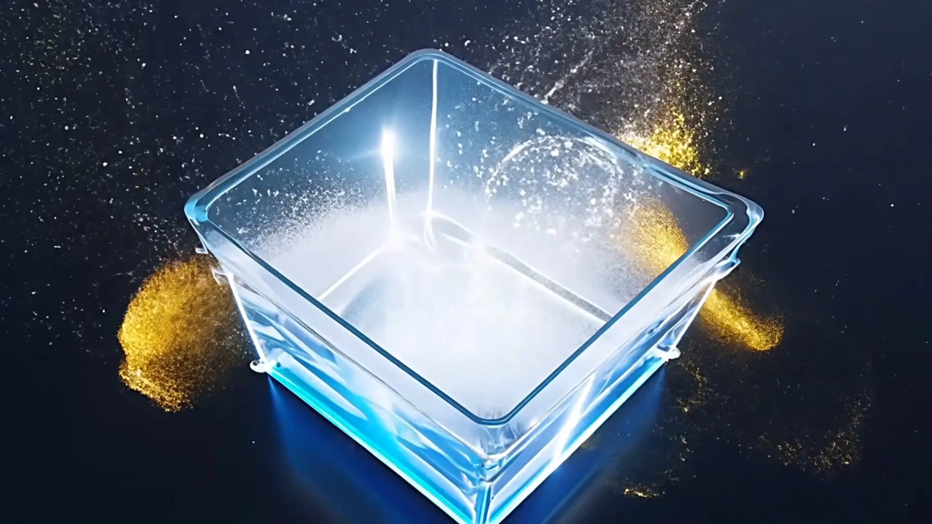 Futuristic Glass Box Background for Sleek Logo Animation